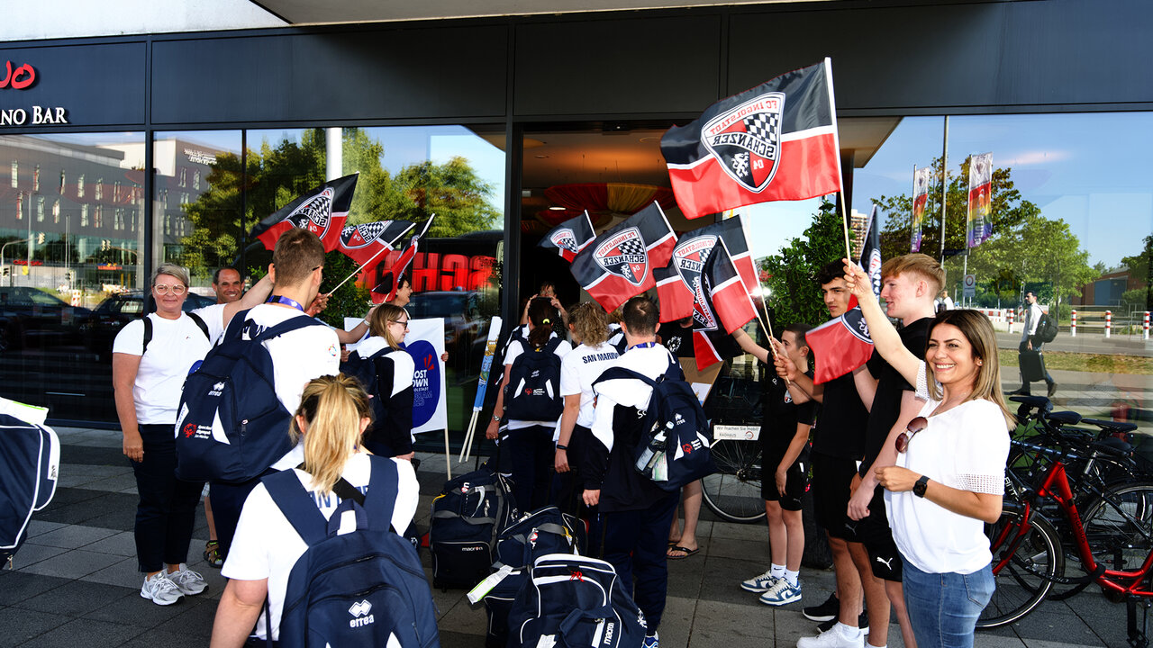 In der Host Town Ingolstadt wurde die Delegation aus San Marino von einem Verein willkommen geheißen.