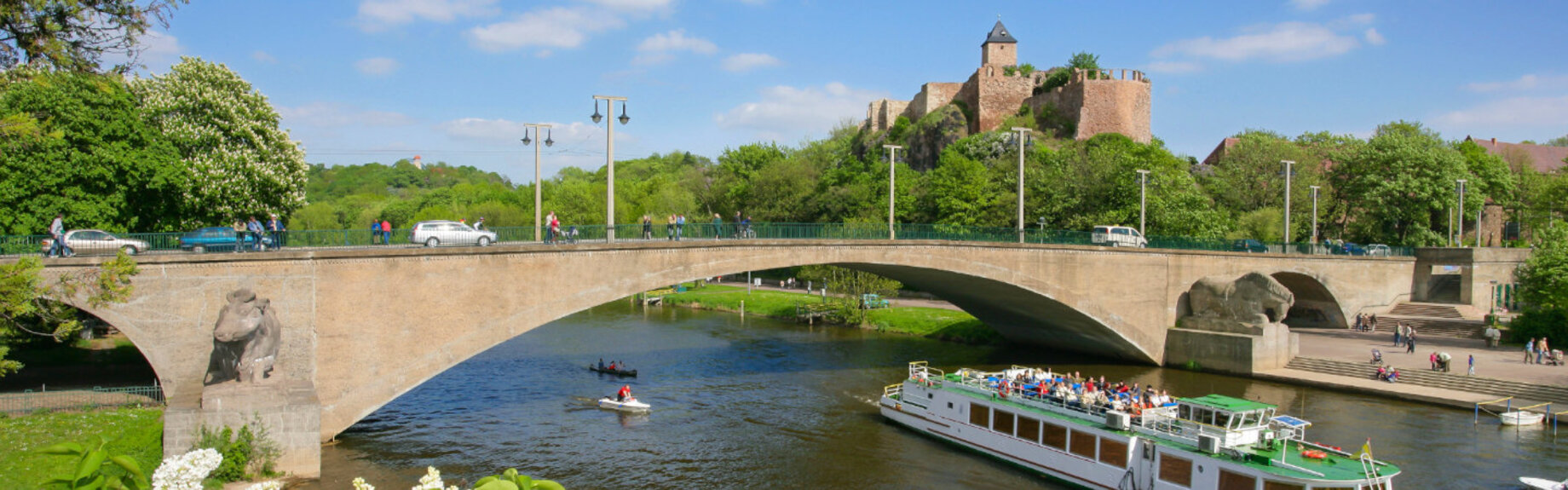 Halle (Saale) - Blick auf Burg Giebichenstein