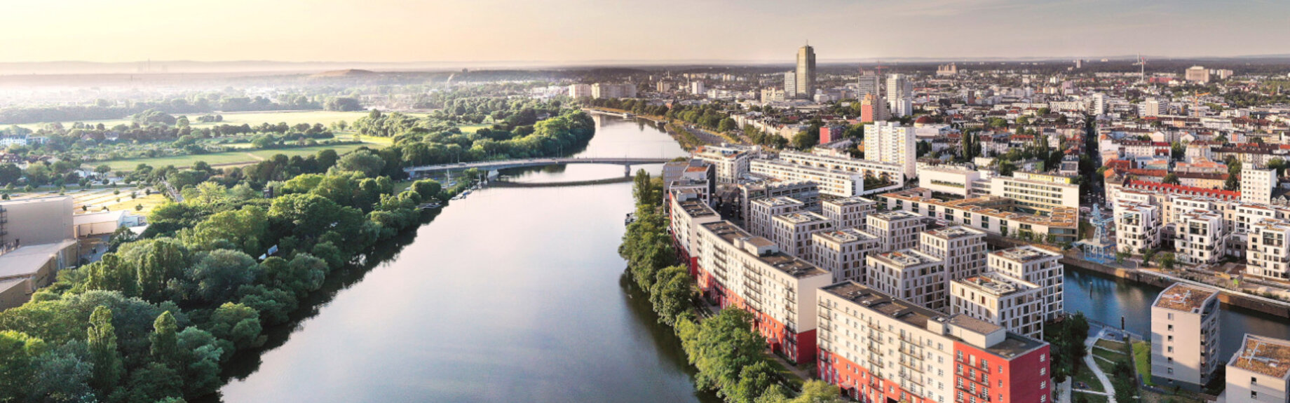 Der Hafen von Offenbach am Main