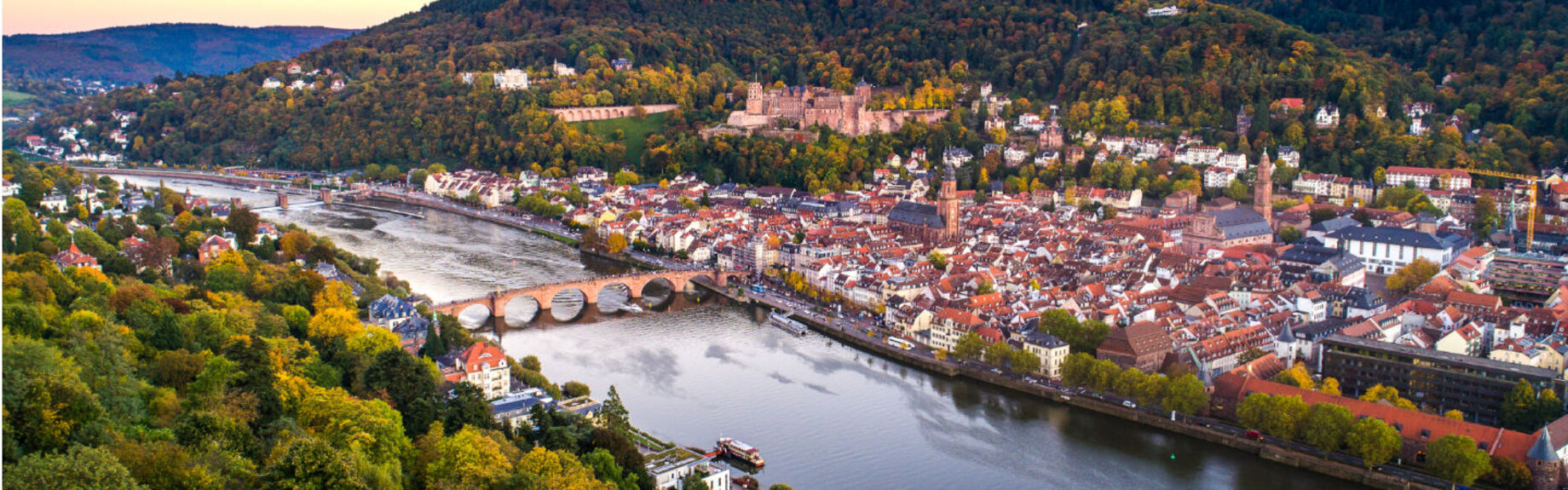 Luftaufnahme der Altstadt von Heidelberg