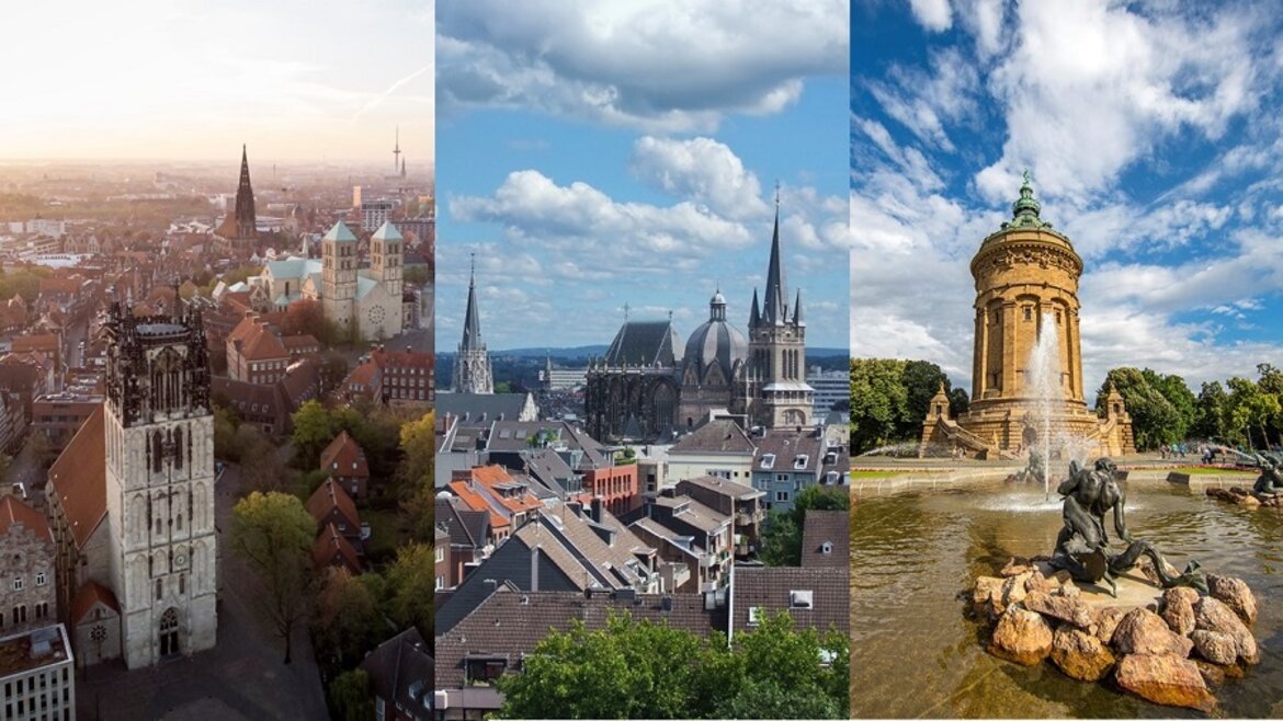 Die Städte Münster, Aachen und Mannheim erhalten EU-Förderung, um klimaneutral zu werden.