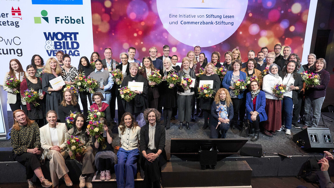 Verleihung des Deuschen Lesepreises 2026 an 16 Preisträger am 5. Februar 2026 in Berlin. 