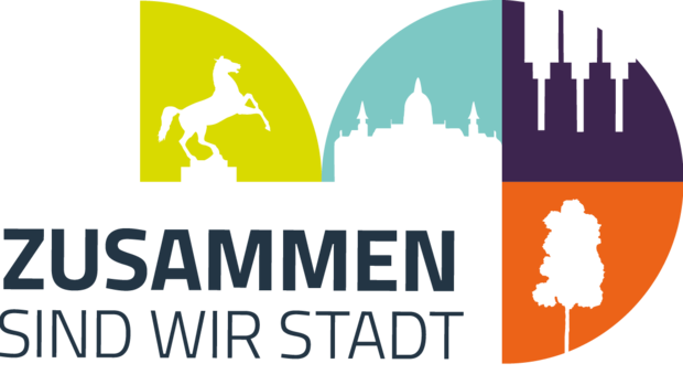 Signet der 43. Hauptversammlung des Deutschen Städtetages in Hannover unter dem Motto "Zusammen sind wir Stadt"