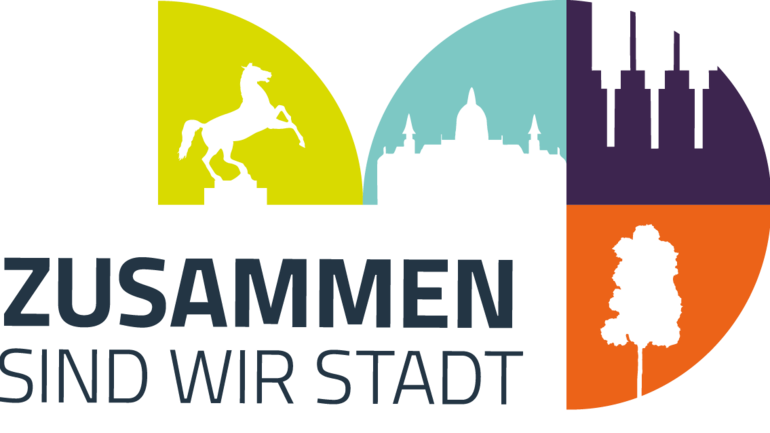 Signet der 43. Hauptversammlung des Deutschen Städtetages in Hannover unter dem Motto "Zusammen sind wir Stadt"