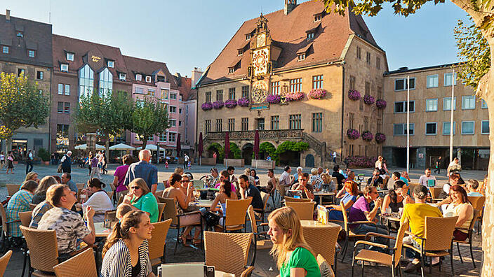 Der Marktplatz von Heilbronn