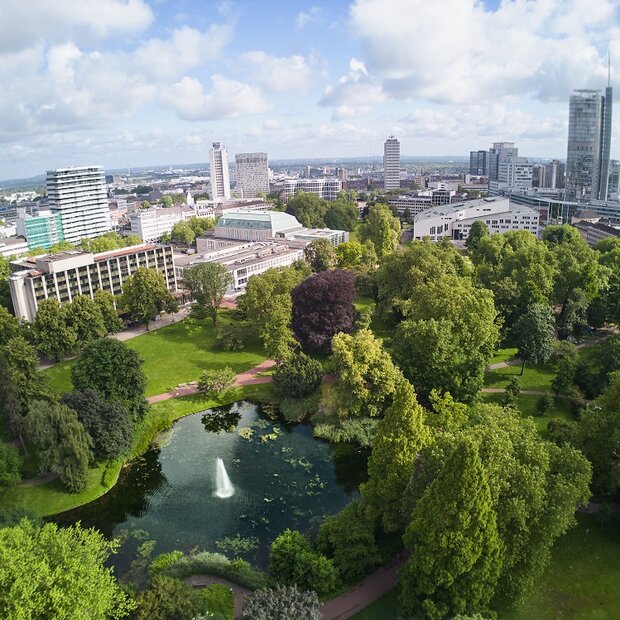 Blick in den Stadtgarten in Essen
