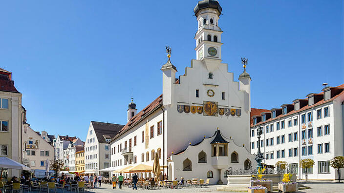 Kempten (Allgäu) - Historisches Rathaus und Rathausplatz