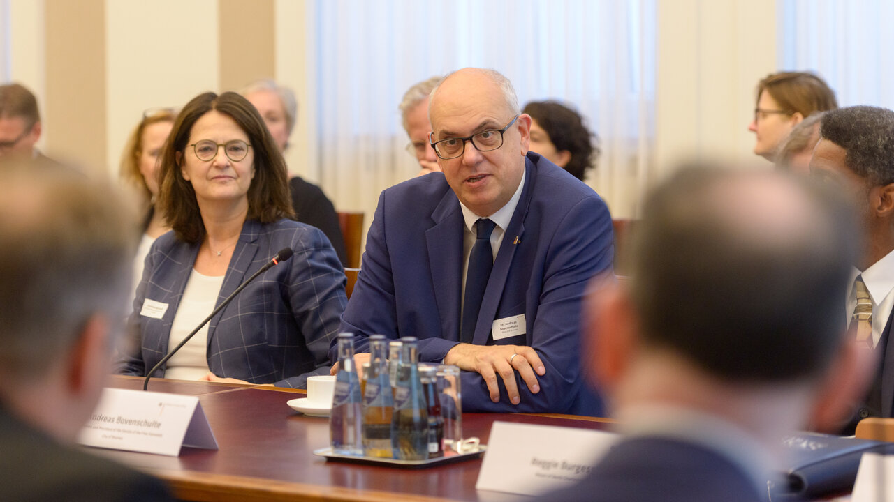 Gastgeber des Mayors' Round Table: Andreas Bovenschulte, Bürgermeister der Freien Hansestadt Bremen.