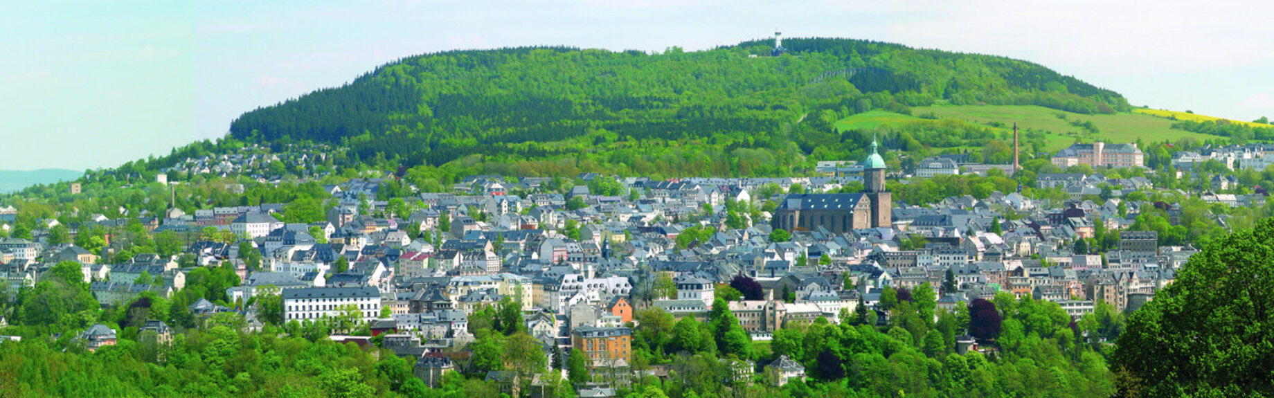 Panoramaaufnahme von Annaberg-Buchholz
