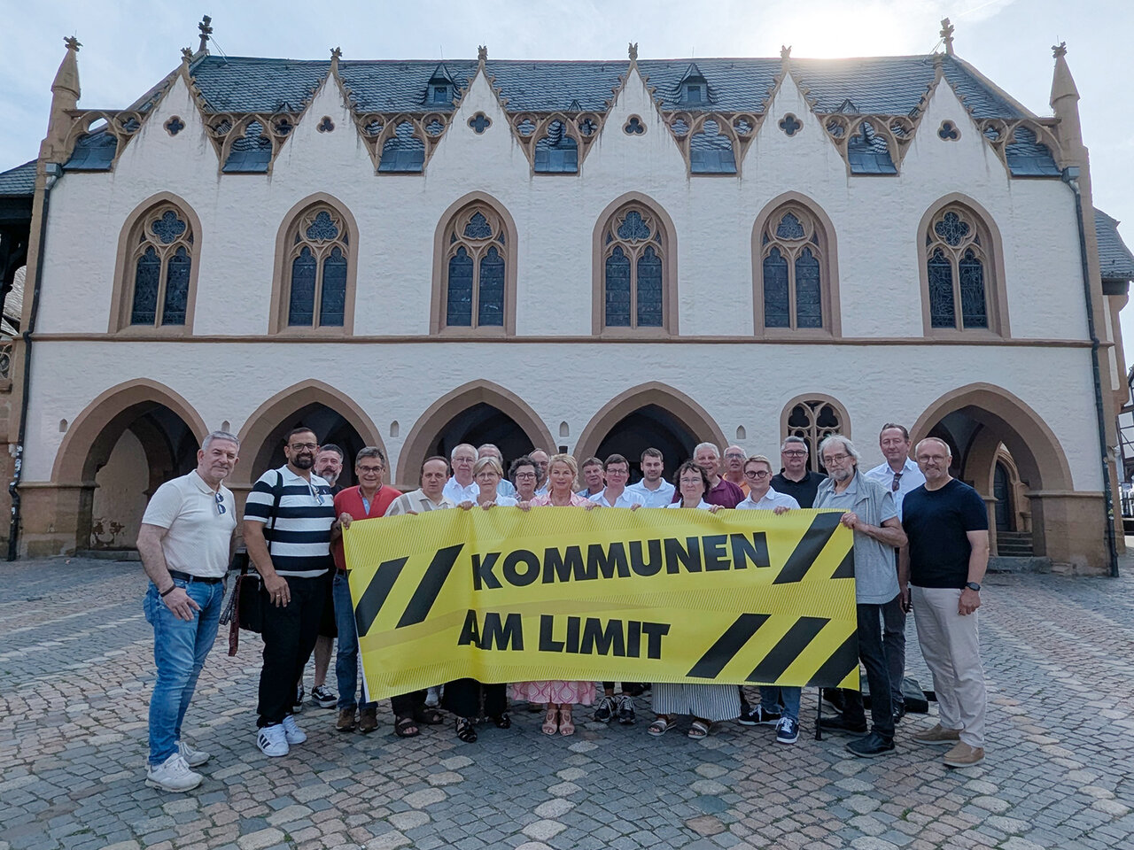 Aktion vor dem Rathaus in Goslar.