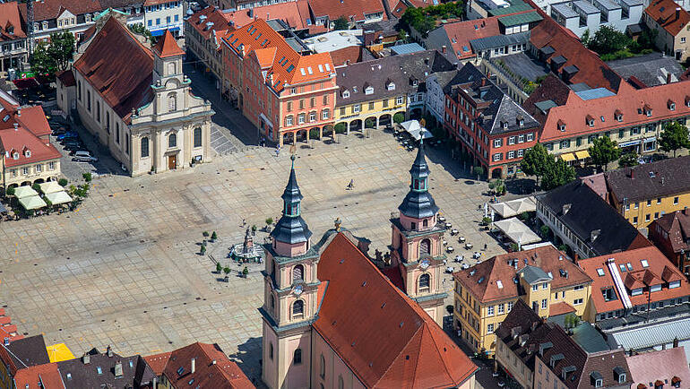 Der Marktplatz von Ludwigsburg