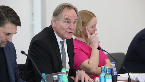 Städtetagspräsident Burkhard Jung beim Präsidium des Deutschen Städtetages im Januar 2026 in Dresden