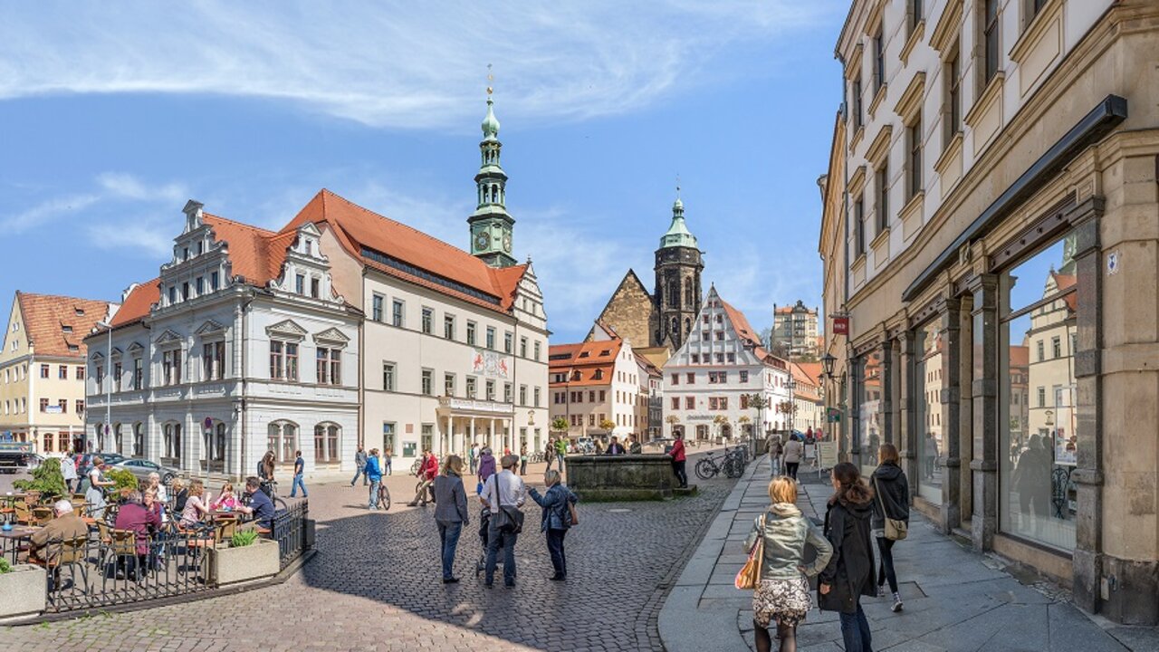 Der Markplatz von Pirna 