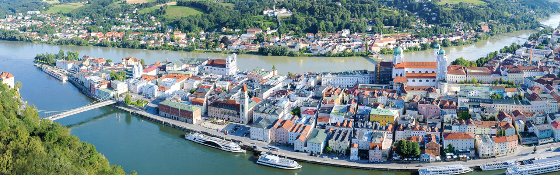 Panoramaaufnahme von Passau