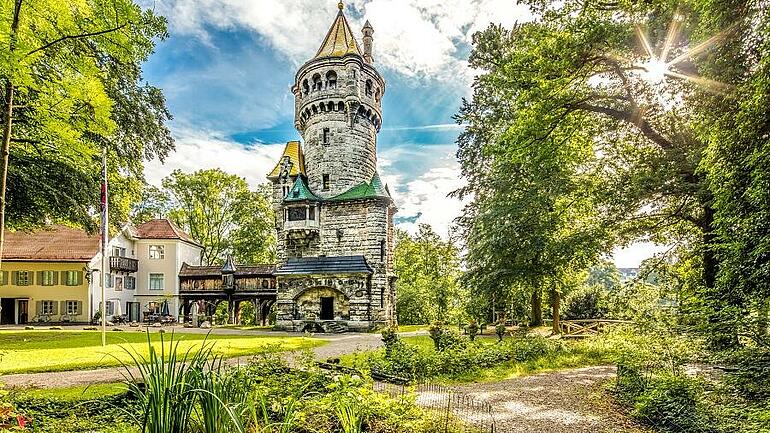 Landsberg am Lech - Mutterturm mit Parkanlage