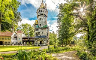 Landsberg am Lech - Mutterturm mit Parkanlage