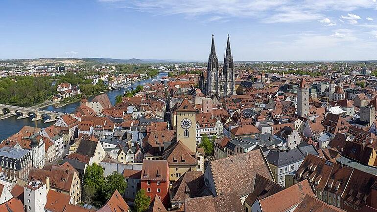 Regensburg - Luftbild der Altstadt