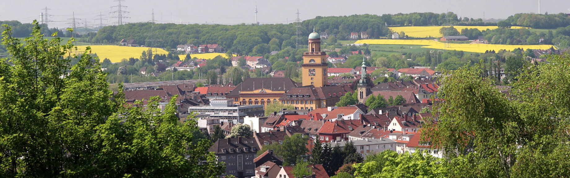 Panoramaaufnahme von Witten - Blick vom Wasserspeicher