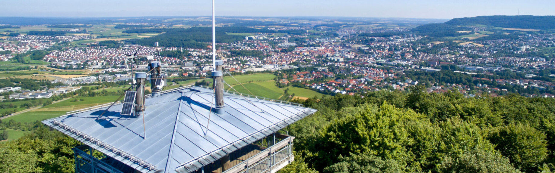 Panoramaaufnahem von Aalen vom Aussichtsturm