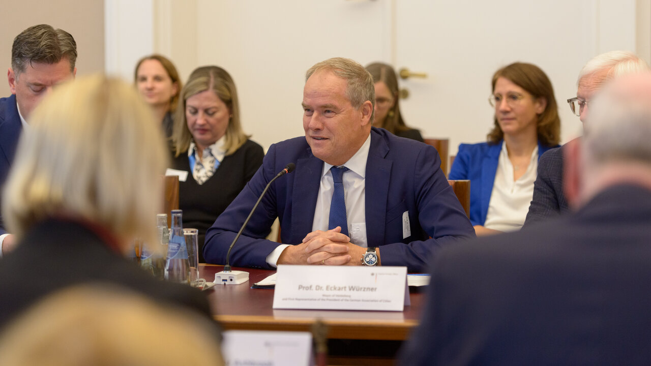 Oberbürgermeister Prof. Dr. Eckart Würzner aus Heidelberg, Erster Stellvertreter des Präsidenten des Deutschen Städtetages.