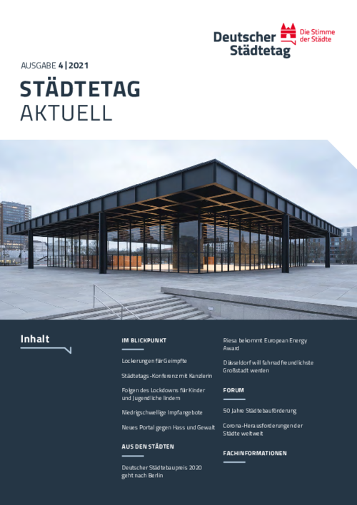 Cover Städtetag aktuell, Heft 4|2021: Neue Nationalgalerie Berlin