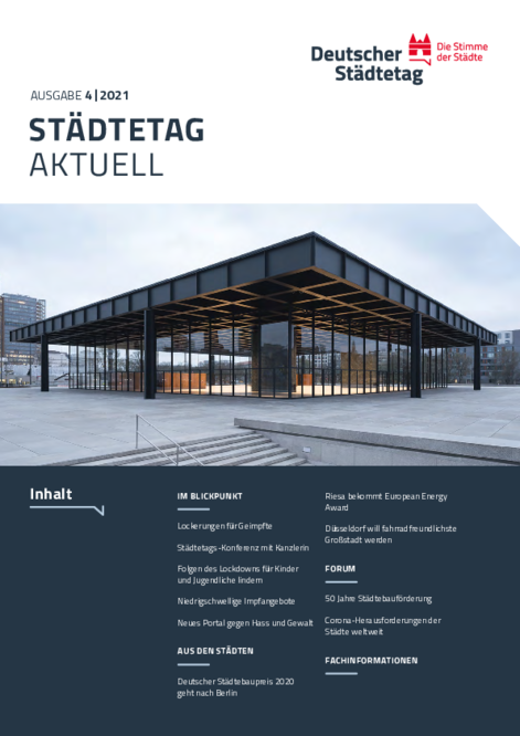 Cover Städtetag aktuell, Heft 4|2021: Neue Nationalgalerie Berlin