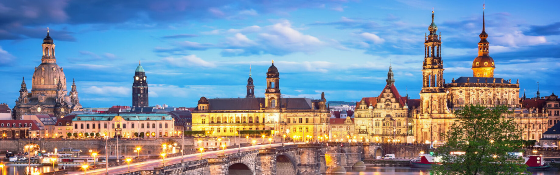 Dresden - Silhouette am Abend