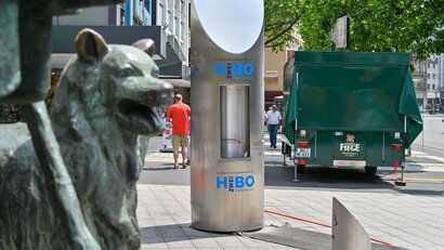 Ein Trinkwasserbrunnen der Stadtwerke in Bochum