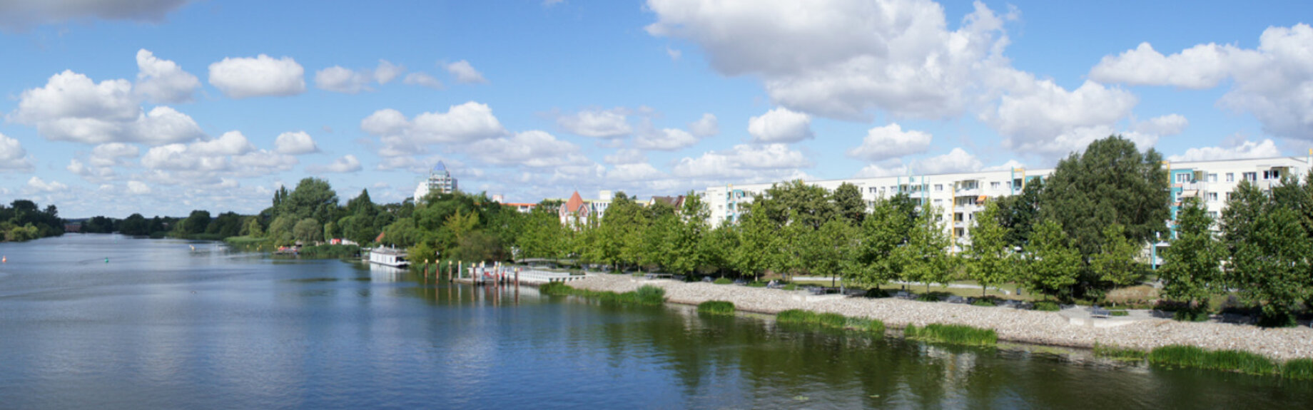Panoramaaufnahme von der Stadt Schwedt an der Oder