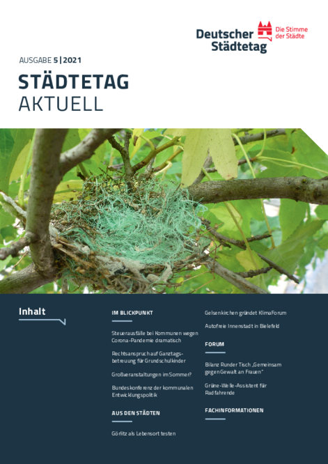 Cover Städtetag aktuell, Heft 5|2021: Stadtnatur braucht Veränderung