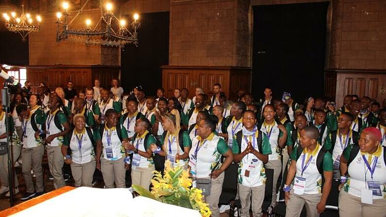 Die Host Town Göttingen hat dem Team aus Südafrika einen Empfang im Alten Rathaus bereitet.