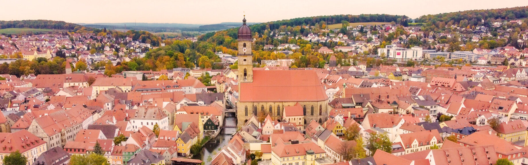 Amberg - Stadtansicht mit Martinskirche