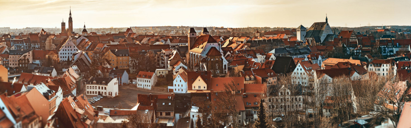 Panoramaaufnahme von Freiberg