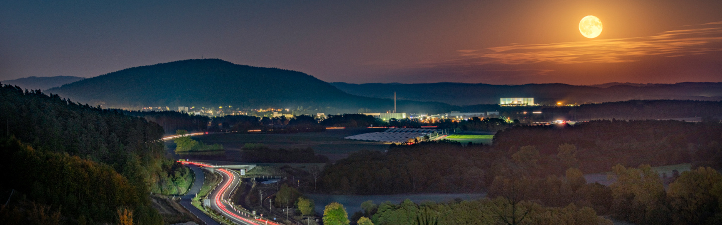 Coburg - Panoramaaufnahme bei Nacht