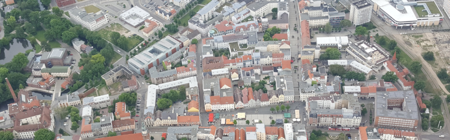Cottbus - Luftaufnahme der Altstadt