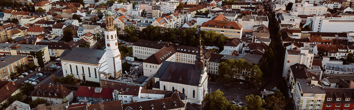 Innenstadtaufnahme von Frankenthal