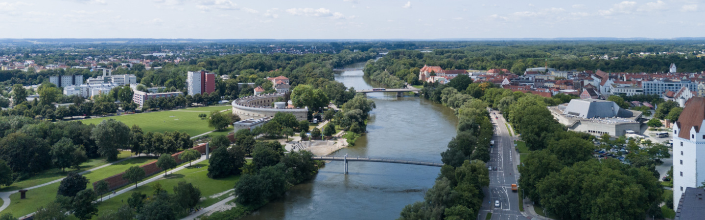 Drohnenaufnahme von Ingolstadt