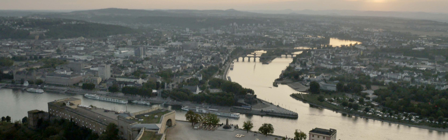 Panoramaaufnahme von Koblenz