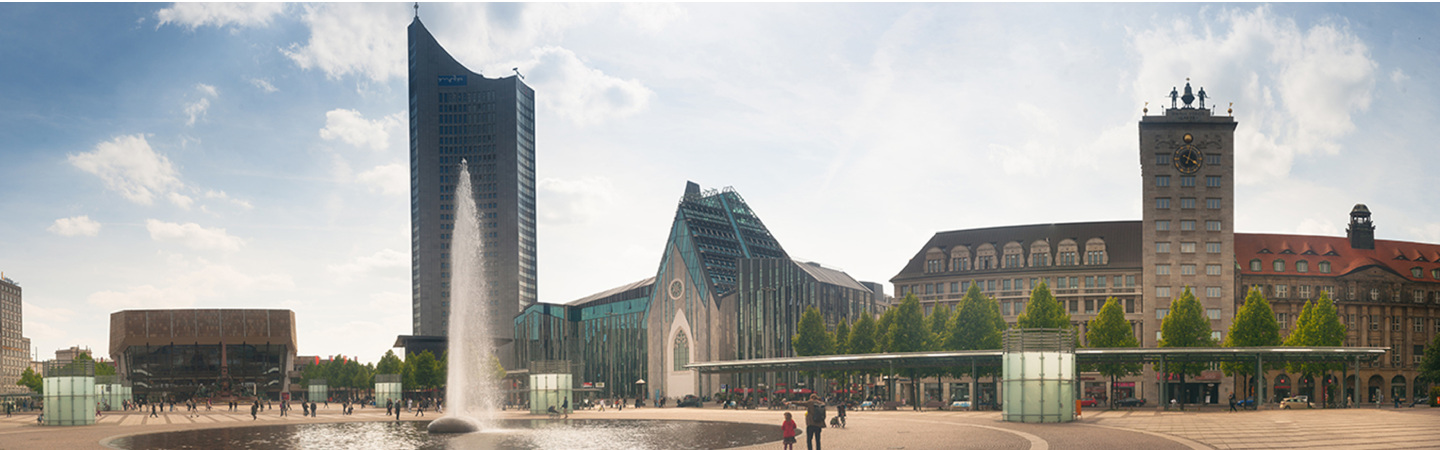 Leipzig - Panoramaaufnahme des Augustusplatzes