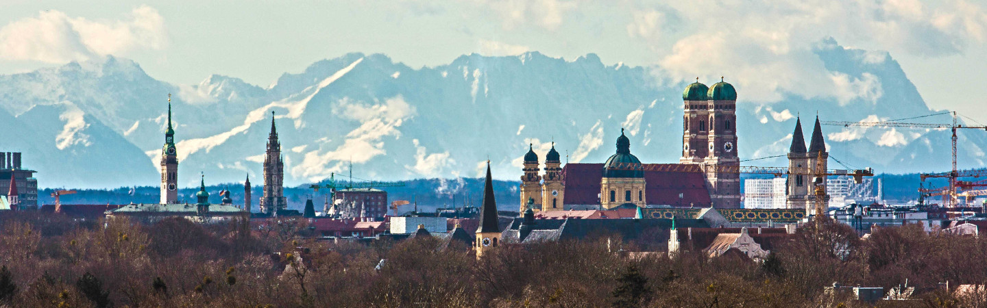 Eine Silhouette von München