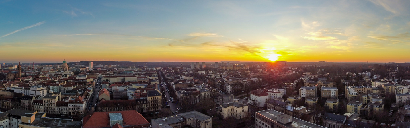 Panoramaaufnahme der Innenstadt von Potsdam