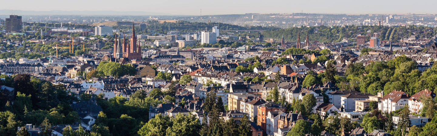 Panoramaaufnahme von Wiesbaden